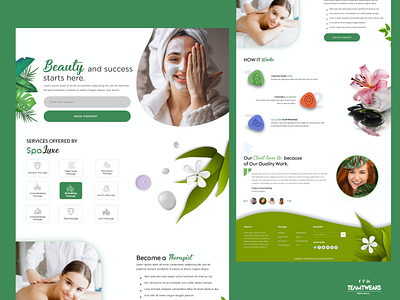 Massage center - Website design landing page appdesign deliveryapp design landingpage ui webdesign website design company