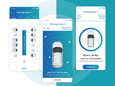 Parking Mobile app development - Design (UI/UX)