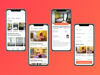 Room Rental Mobile App Development - Design (UI/UX)