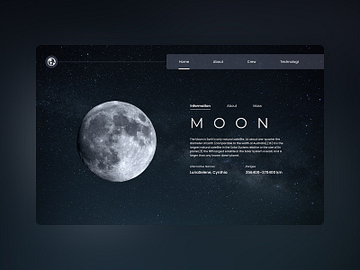 Moon website concept design ui ux web webdesign