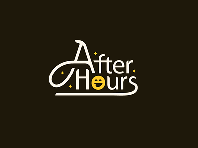 After Hours after-hours custom type font logo myriad pro practice smiley type typography