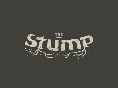 The Stump custom type lettering logo logotype organic roots roughen effect stump textured tree type typography wordmark