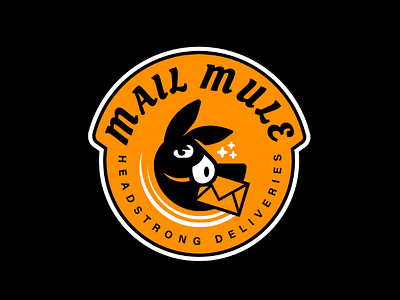 WIP, Mail Mule logo delivery donkey logo mail mule