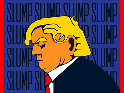 Little Slump Trump? decline design designforgood gun illustration politics polls slump trump trumptheslump