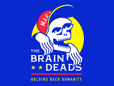 The Brain Deads artwork hat stupid logo maga politics skull trump zombie