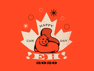 Happy Can Day! 2020 beaver canada canada day design illustration