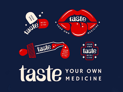 More "taste" exploring custom type lettering lockups logo medicine mouth typography