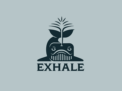 Exhale whale animal design exhale geometric illustration logotype stream whale