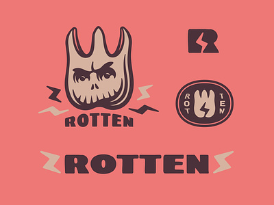 Rotten exploration eyes fun illustration lockup logo pain rotten system teeth typography