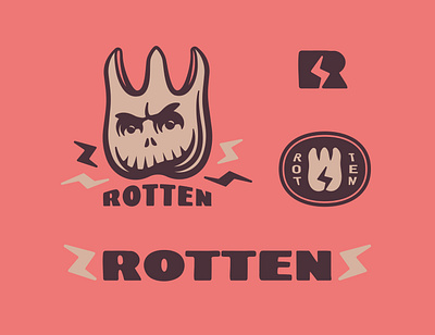 Rotten exploration eyes fun illustration lockup logo pain rotten system teeth typography