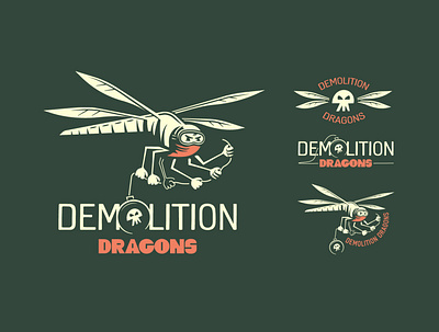 Dragonfly V2 bandana branding design doodle dragonfly illustration lockups typography vector