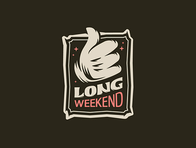 Long Weekend artwork branding cartoon design doodle drawing illustration logo typography vector