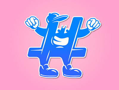 Hashtag Rules Everything Around Me V.2 colourscheme design doodle hashtag idea illustration logo mascot rebound typography