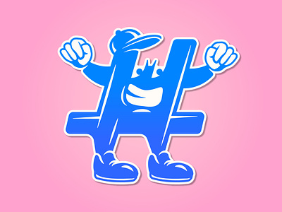 Hashtag Rules Everything Around Me V.2 colourscheme design doodle hashtag idea illustration logo mascot rebound typography