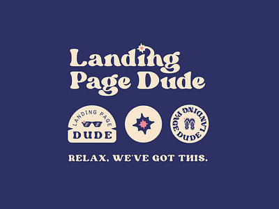 Landing page dude logo branding dude illustration landing page logo logodesign logotype spark the dude typogaphy vector