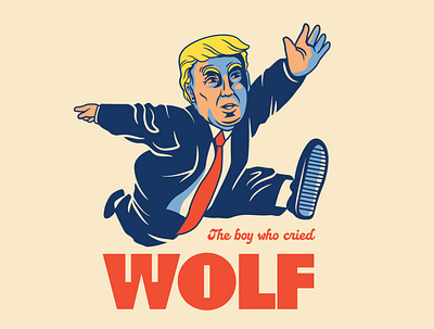 🐺!!! artwork cartoon design doodle drawing illustration trump vector wolf