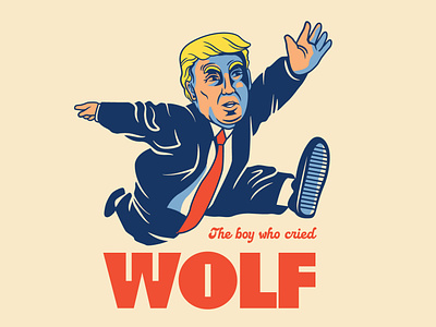 🐺!!! artwork cartoon design doodle drawing illustration trump vector wolf