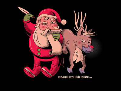 Naughty or Nice List Part 2 cartoon characterdesign design doodle drawing illustration textures vector