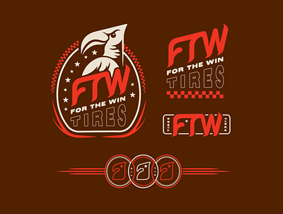 FTW Tires artwork bird of prey branding design eagle ftw illustration logo racing tires typography vector