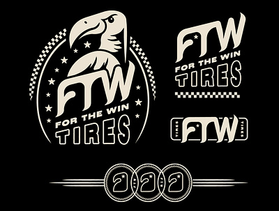 FTW Tires V2 artwork branding concept design doodle dribbble exercise illustration logo typography vector wip