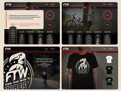 FTW Website Mockup artwork biking branding illustration logo typography ux vector web