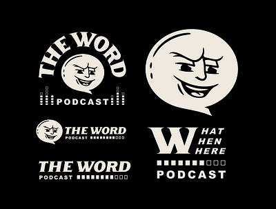 The Word concept design illustration lettering logo podcast typography vector