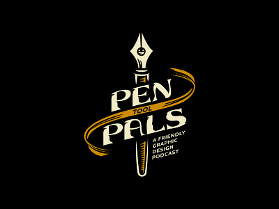 Pentool Pals Fanart banner design illustration illustrator lettering logo pen pentool podcast typography