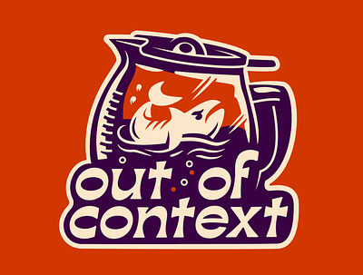 Out of Context design doodle drawing illustration logo typography vector