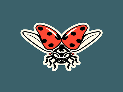 Ladybug design doodle eye illustration ladybug