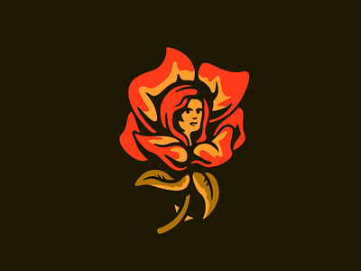 Rose design doodle drawing illustration logo rose vector woman