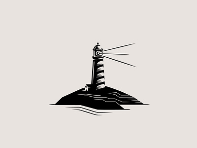 Lighthouse design doodle drawing illustration lighthouse logo sea vector