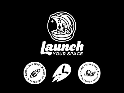 Launch Your Space branding design illustration logo ottawa typography vector