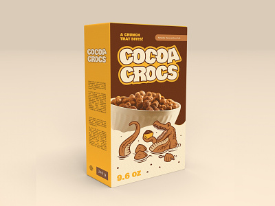 Cocoa Crocs cereals crocodile design doodle drawing illustration logo mock up typography vector