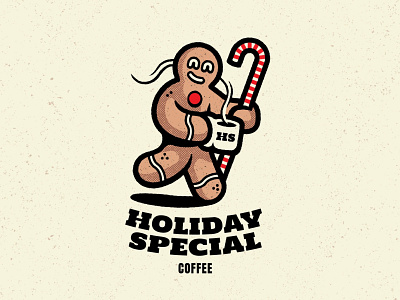 Holiday Special coffee cookie design doodle drawing gingerbread gingerbread man grit illustration texture vector xmas