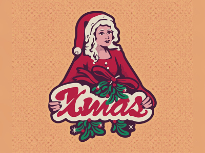 Miss Claus branding christmas design illustration lettering logo miss claus typography vector xmas