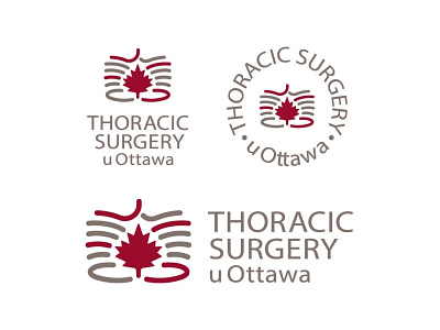 Thoracic Surgery Logo design identity illustration logo typography vector