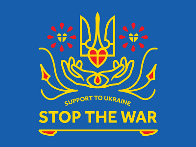❤️🇺🇦 branding design illustration logo stop the war typography ukraine vector