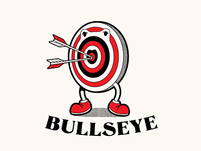 🎯 bullseye bullseye design doodle drawing illustration logo target typography vector