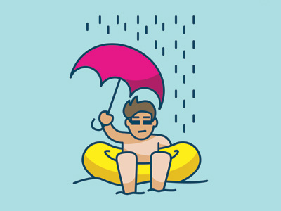 Prepared character rain summer tubing umbrella