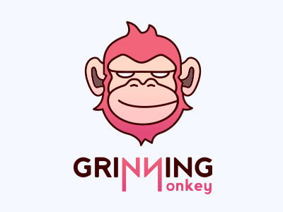 Grinning Monkey grinning logo monkey