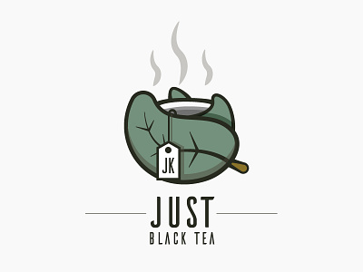 Just Tea (Black) black illustration logo tea