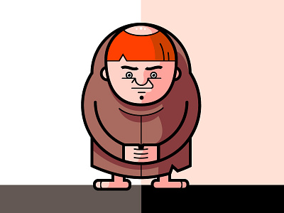 Monk character design ginger monk