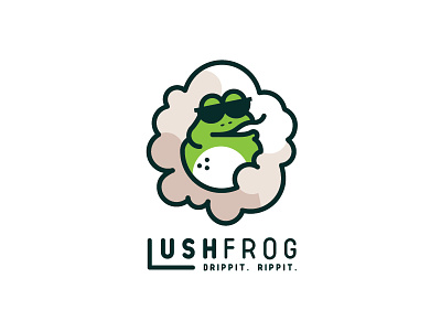 Lush Frog 02 could drip frog logo lush rip smoke sunglasses vape