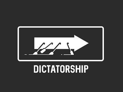 One Way concept dicatorship dictator idea minimalist one way