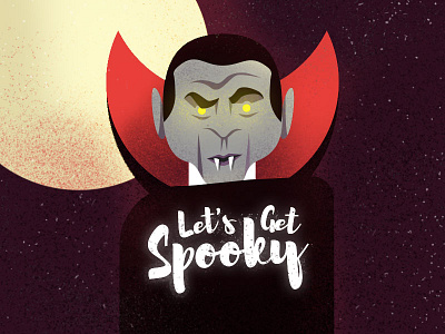 Let's Get Spooky dracula halloween moon night spooky vampire