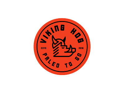 Viking Hog 02 hog line art logo paleo simple viking