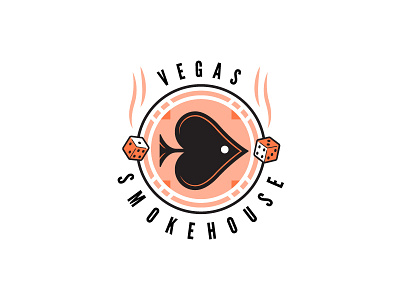 Vegas Smokehouse .2 dice fish logo smoke smoked salmon smokehouse vegas