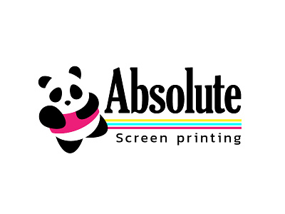 Absolute Panda absolute animal cmyk logo negative panda practice printing space