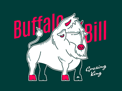 Buffalo Bill Grazing King animal bill buffalo illustration king