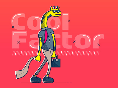Cool Factor cartoon clothes cool doodle giraffe office work